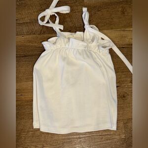 TBBC Lainey Tie Top Cotton White 2T